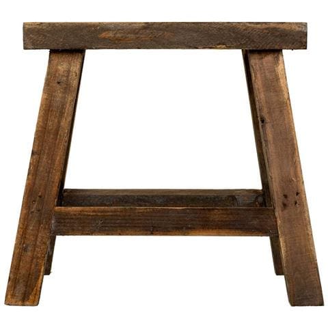 Sgabello In Legno Marrone 33,5x21x29,5h Cm - Foto 2