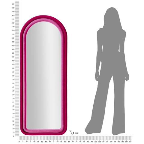 Specchio Con Cornice Vkh464-rosa-mdf-60x4x160 Cm - Foto 6