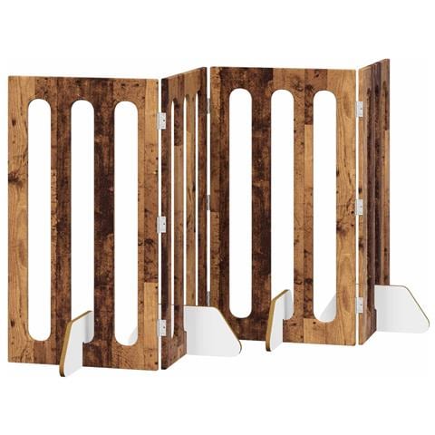 Recinto pieghevole per animali 4 pcs Legno di quercia - Foto 1