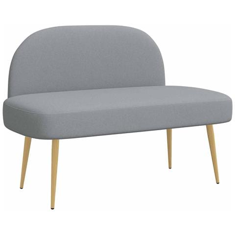 Panchina imbottita con schienale Grigio Chiaro 110 x 60 x 76 cm - Foto 1