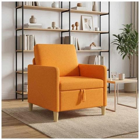 Divano con Storage Giallo Scuro 72 x 78 x 87 cm Poliestere - Foto 2