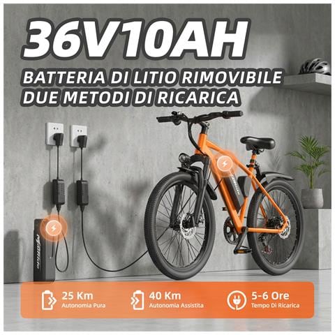 Moto Elettrica Motore 750w Picco 1000w Velocità Max 50km /h Batteria 48v 20ah Doppio Ammortizzatore - Foto 1