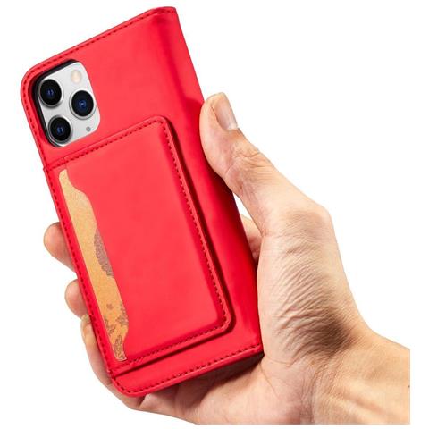 Portafoglio Magnetico Per Carte Iphone 12 Pro Custodia Portacarte Rossa - Foto 7