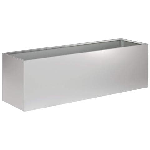Vaso da giardino Argento 100 x 30 x 30 cm Acciaio zincato - Foto 1