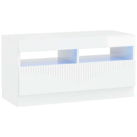 Mobile TV LED Bianco Lucido Legno ingegnerizzato - Foto 1