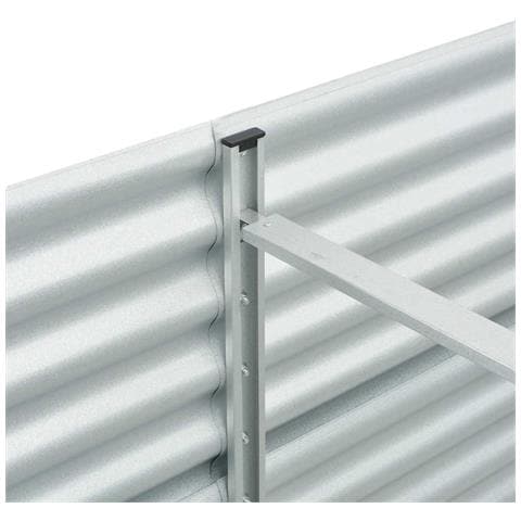 Fioriera Per Giardino 320x80x81 Cm In Acciaio Zincato Argento - Foto 8