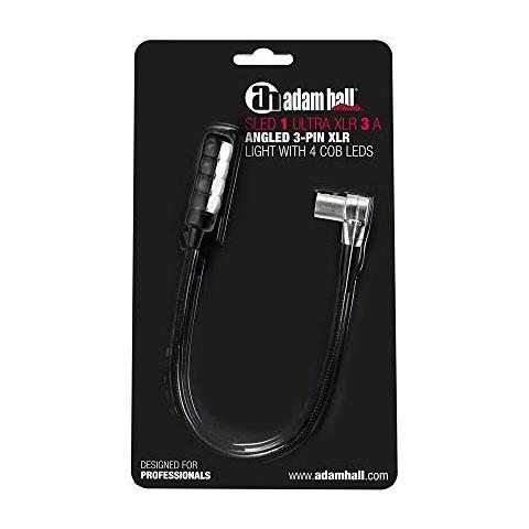 Sled1 ultra Lampada Angolato Xlr3 a Adam Hall Sled 3 poli Xlr Collo Di Cigno Con 4 cob Led Nero - Foto 6
