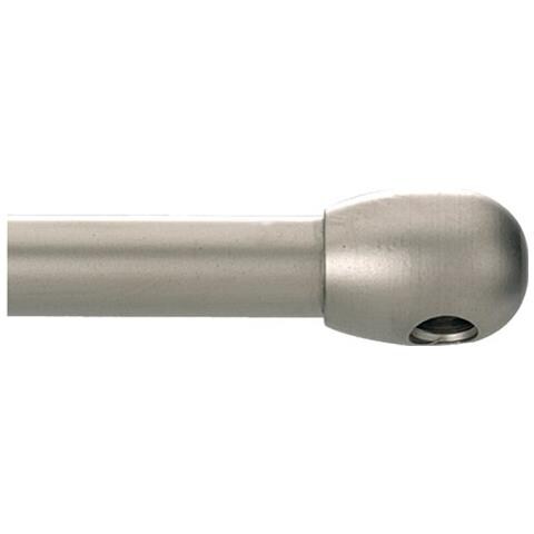 Bacchetta Per Tendine Con Testine A Oliva Ottone Verniciato Nichelato 80 (+25) Cm 21479 - Foto 1