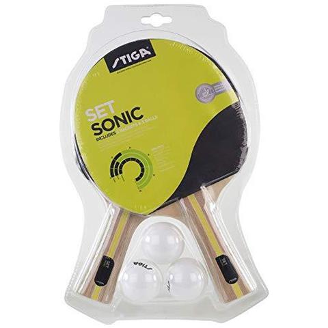Di Unisex Di Sonic Tabletennis Racchetta E Palla Set Nero Rosso Un Formato - Foto 1