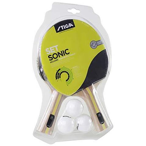 Di Unisex Di Sonic Tabletennis Racchetta E Palla Set Nero Rosso Un Formato - Foto 4