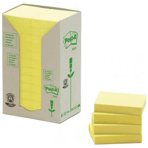 3m Post-it 38 X 51mm (24 X 100) Etichetta Autoadesiva Giallo 24 Pezzo (i)  - Foto 1