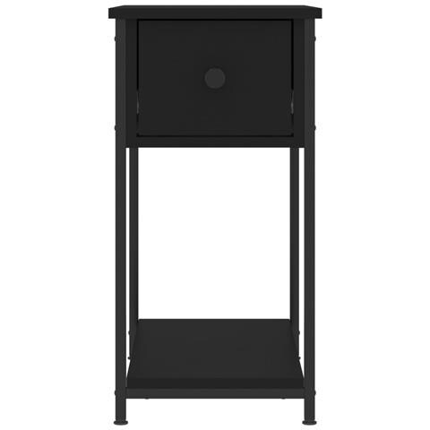 Comodino Nero 30x60x60 Cm In Legno Multistrato - Foto 9