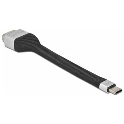 86935 Cavo E Adattatore Video 0,13 M Usb Tipo-c Vga (d-sub) Nero, Argento - Foto 1