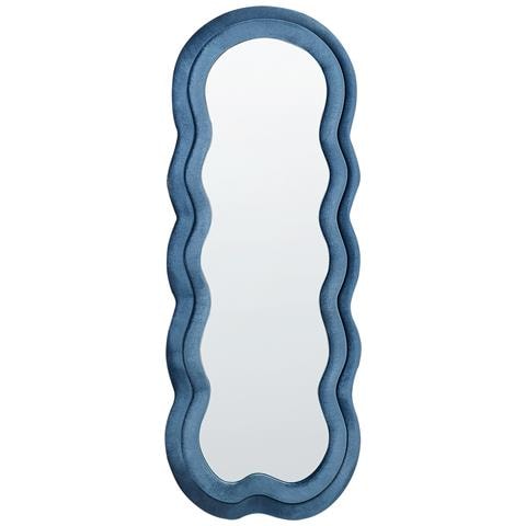 Specchio Da Parete Velluto Blu 57 X 160 Cm Lacs - Foto 2