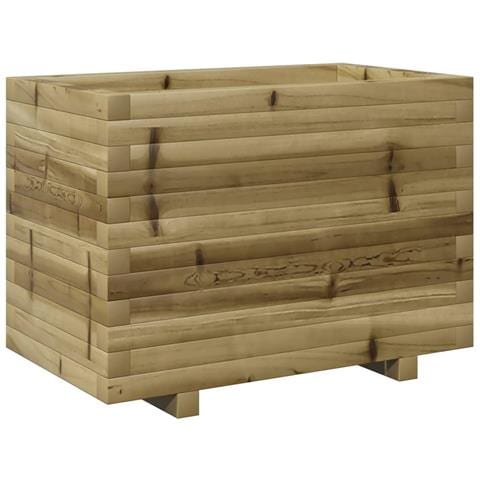 Fioriera Da Giardino 70x40x49,5 Cm In Legno Di Pino Impregnato - Foto 2
