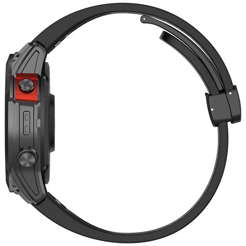 Cinturino Orologio In Silicone Da 22 Mm Per Garmin Epix Pro 47 Mm /fenix 7/fenix 7 Pro Black - Foto 1