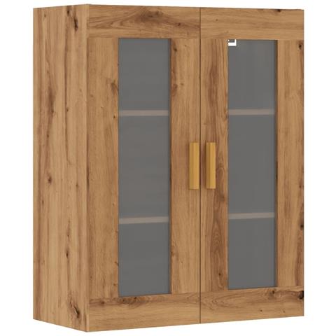 Armadietto Pensile A Parete Rovere Artigianale 69,5x34x90 Cm - Foto 2