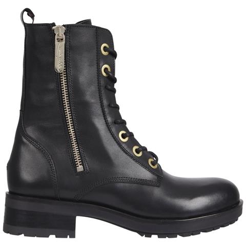 Essentials Biker Boot Stivaletti Pelle Scarpe Donna Nero Eu 38, Fw0fw06800 Bds - Foto 1
