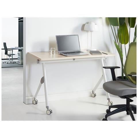 Scrivania Pieghevole Bendi Marrone Chiaro 120 Cm 60 Cm Con Ruote - Foto 1