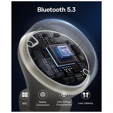 Auricolare Senza Fili Tws Bluetooth 5.3 Modello Bowie E18 Ipx4 Enc, Bianco - Foto 5