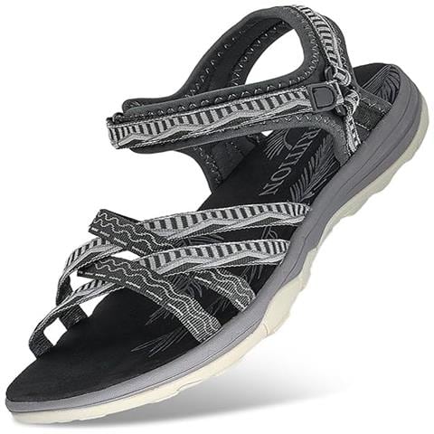 Sandalie Estive Donna Nere, Misura 36, Regolabili, Comode E Traspiranti - Foto 1