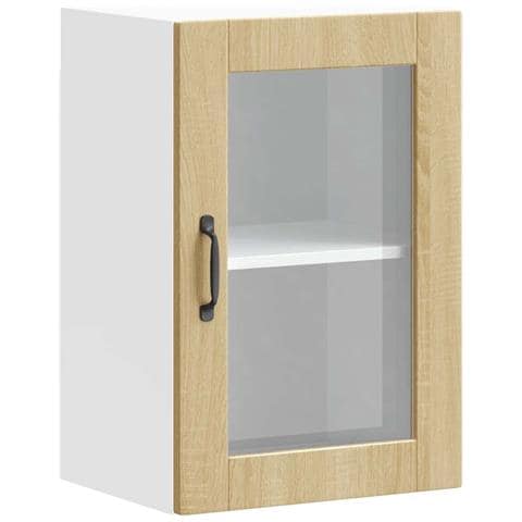 Pensile Da Cucina Con Porta In Vetro Porto Rovere Sonoma - Foto 2