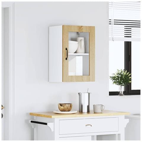 Pensile Da Cucina Con Porta In Vetro Porto Rovere Sonoma - Foto 3