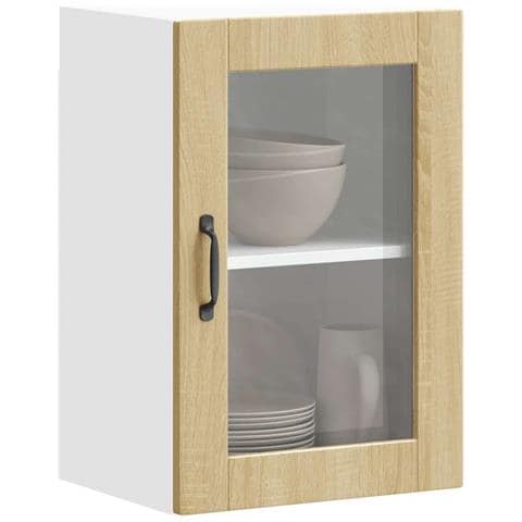 Pensile Da Cucina Con Porta In Vetro Porto Rovere Sonoma - Foto 1