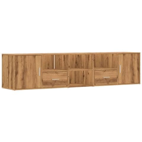 Mobile Angolare Rovere Artigianale 200x40x45 Cm In Truciolato - Foto 2