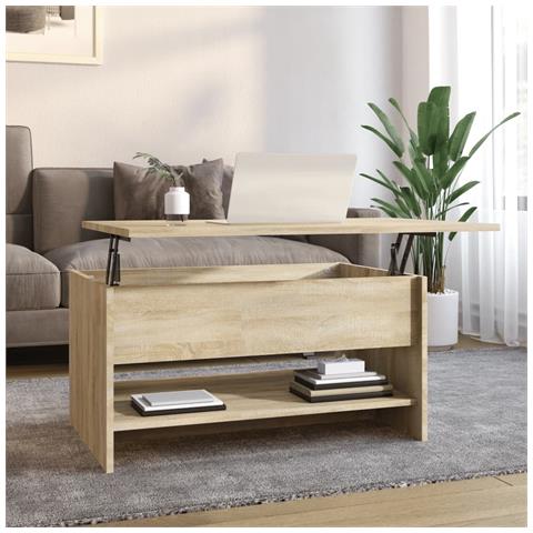 Lusso Casadino -  Tavolino Da Salotto Rovere Sonoma 80x50x40 Cm Legno Multistrato - Foto 8