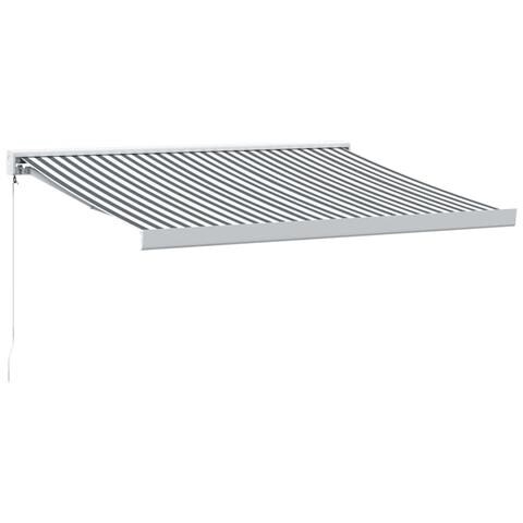 Tenda Retrattile Antracite e Bianca 3,5x2,5m Tessuto/Alluminio - Foto 1