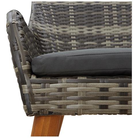 Poltrone da giardino con cuscini 2 pz Grigio in polirattan - Foto 9