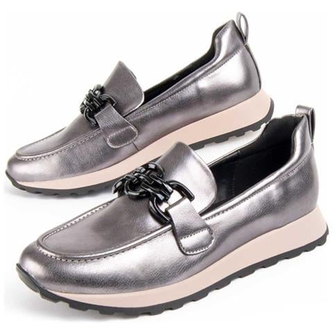 Scarpa Con Zeppa Caden Grigio Grigio Materiale Sintetico E Tessile - Foto 1