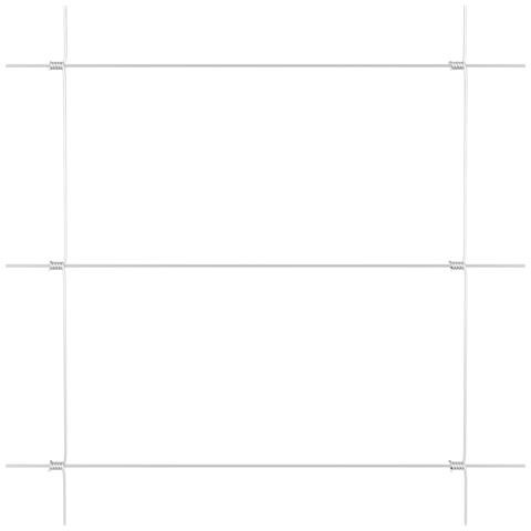 Recinzione da Campo 0,8x50 m Acciaio Zincato, Pali da Recinzione con Piastrine di Base 13 pcs Ø32mm 90cm Acciaio Zincato - Foto 9