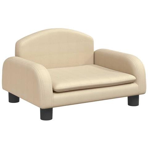 Lettino per Cani Crema 50x40x30 cm in Tessuto - Foto 1