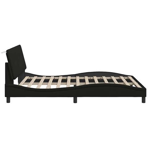 Giroletto senza Materasso Nero 160x200 cm in Tessuto - Foto 9