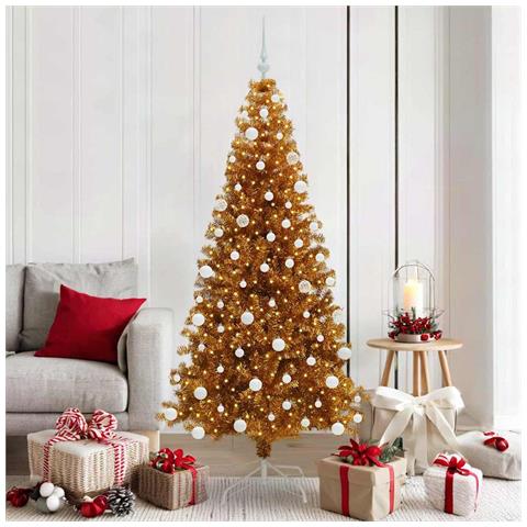Albero di Natale con 300 LED con supporto Oro 180 cm PET - Foto 2
