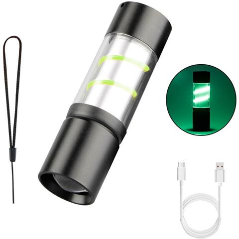 Mini Torcia Led Ricaricabile: Portatile Per Campeggio E Emergenze Green - Foto 1
