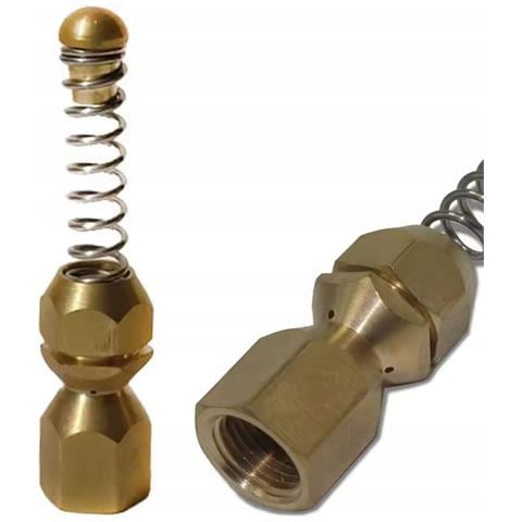 Ugello Rotante Jettwist Pro 1/8 Brassspin - Flusso 3d Per Pulizia Tubi | Filettatura 1/8"" | Ottone | Compatibile Con Idropulitrici - Foto 1