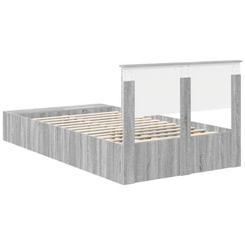 Struttura del letto con lo scaffale Grigio Sonoma 120 x 190 cm - Foto 9