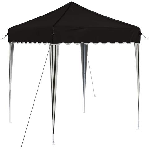 Tenda per feste a pop-up 195 x 195 x 245 cm Nero Tessuto Oxford - Foto 1