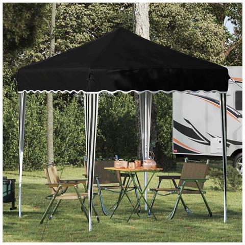 Tenda per feste a pop-up 195 x 195 x 245 cm Nero Tessuto Oxford - Foto 2