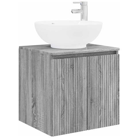 Mobile Lavabo da Parete Sonoma grigio 49,5 x 44,5 x 65 cm - Foto 1