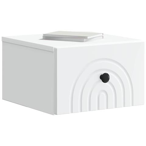 Mobiletto da notte a muro 2 pcs Bianco 33 x 34,5 x 20 cm - Foto 2
