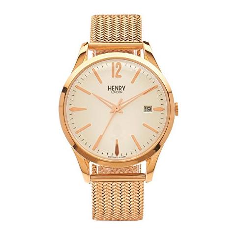 Richmond Unisex Al Quarzo Con Display Analogico E Braccialetto In Acciaio Inox, Colore: Oro Rosa - Foto 1