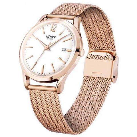 Richmond Unisex Al Quarzo Con Display Analogico E Braccialetto In Acciaio Inox, Colore: Oro Rosa - Foto 8