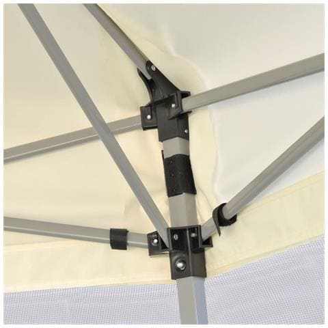 Gazebo Esagonale Pop-Up con 6 Pareti Bianco Crema 3,6x3,1 m - Foto 10