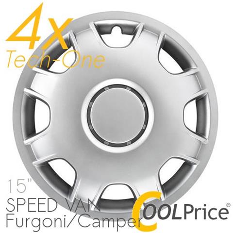 Copricerchi Bombati Universali 15 Pollici Furgoni Camper Van 31535 - Foto 1