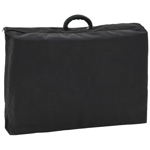 Lettino Da Massaggio Portatile In Similpelle 185x78x76 Cm Nero - Foto 9