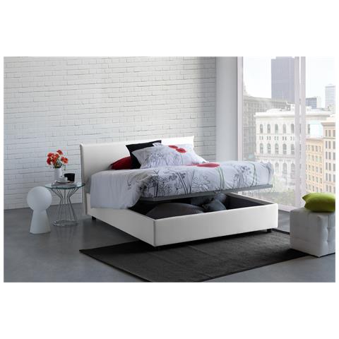 Talamo Italia Letto contenitore Matrimoniale Anna Made in Italy Letto con rivestimento in tessuto Apertura frontale adatto per materasso cm 160x190 Bianco Talamo Italia Letto contenitore Matrimoniale Anna Made in Italy Letto con rivestimento in tessuto Apertura frontale adatto per materasso cm 160x190 Bianco